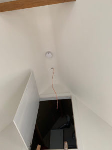 wifi punt kabel getrokken